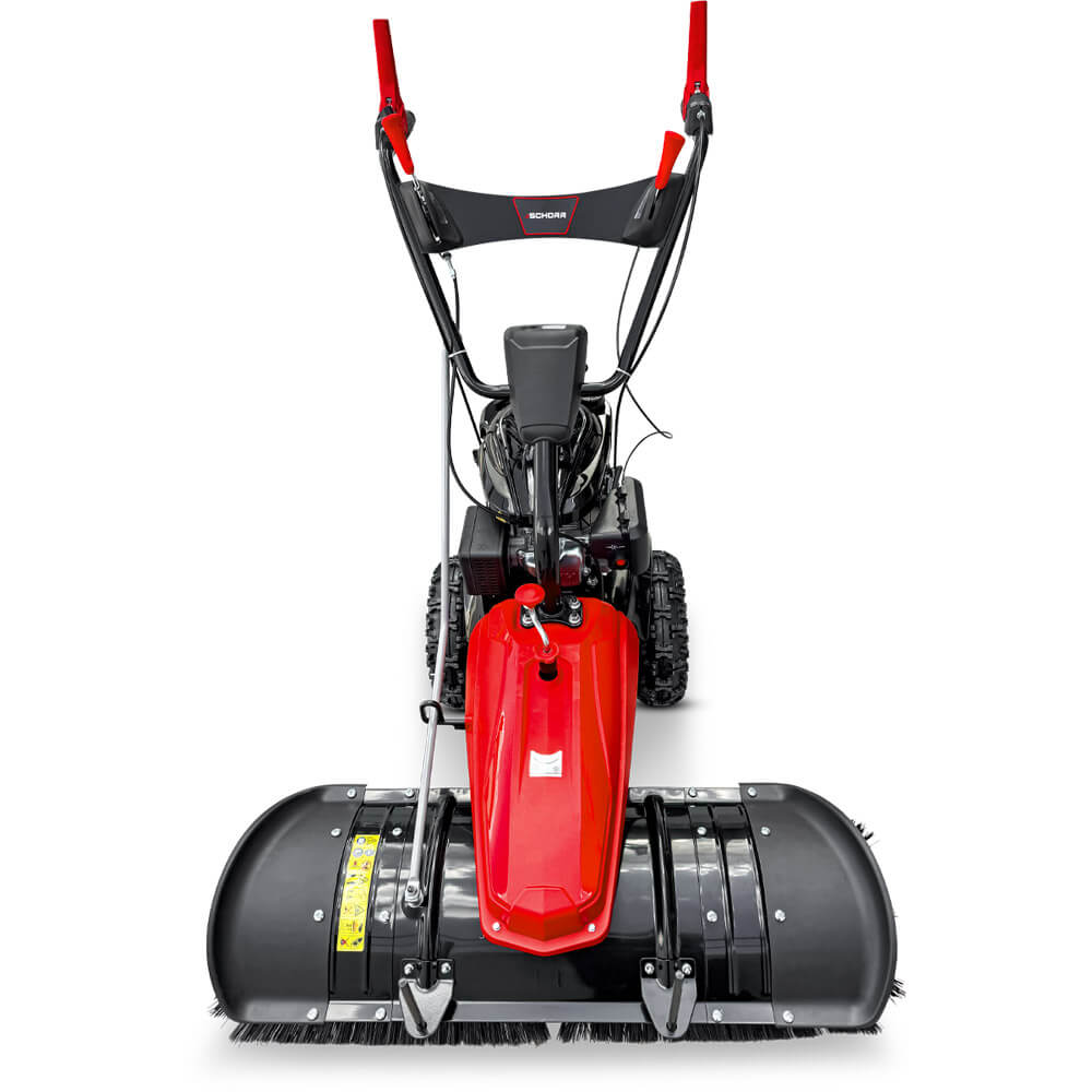 SCHORR Motorbesen inkl. Schneeschild und Auffangbehälter Kehrmaschine Benzin