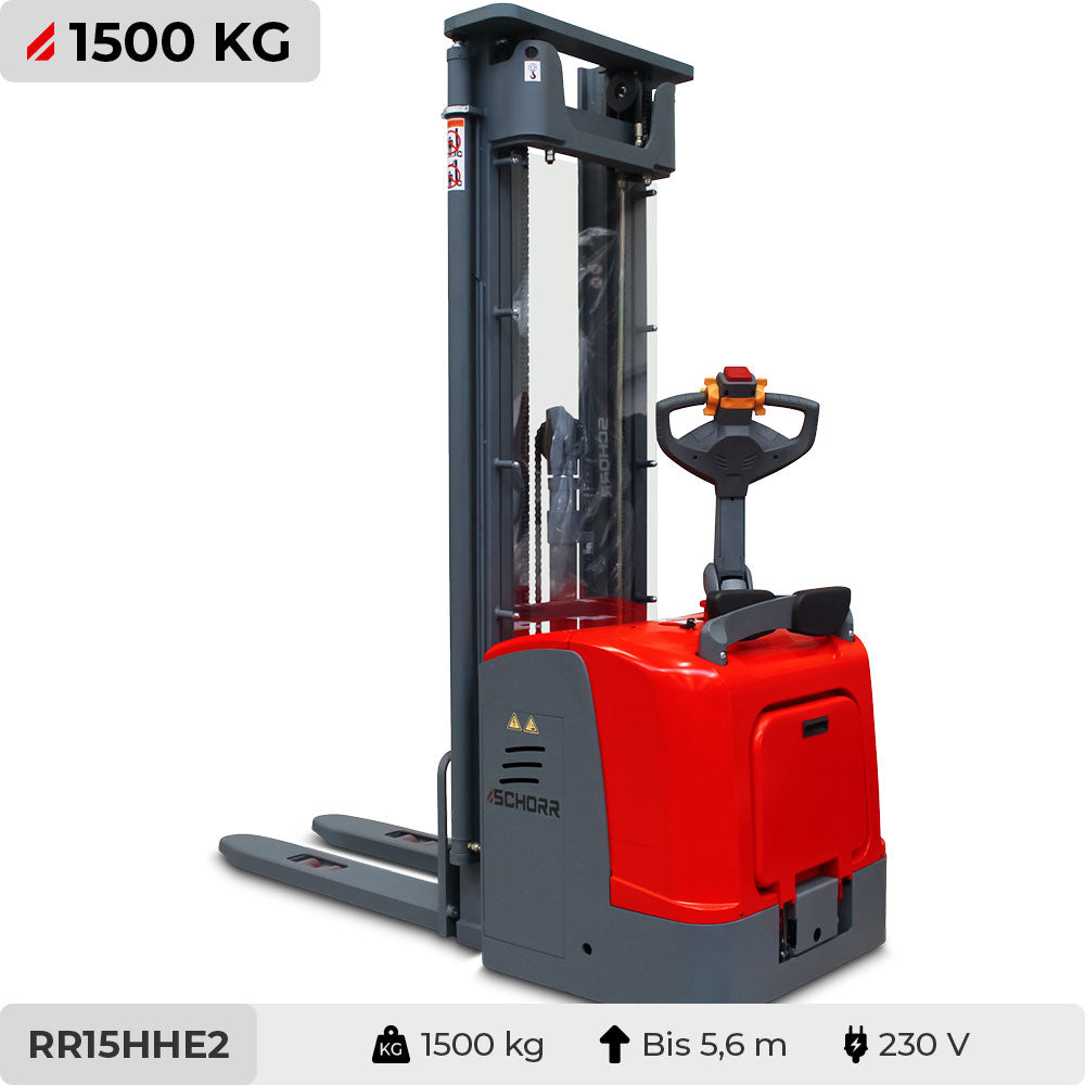 SCHORR Elektro Hochhubwagen Ultra 1500KG Freihub (5m - 5,6m Hubhöhe)