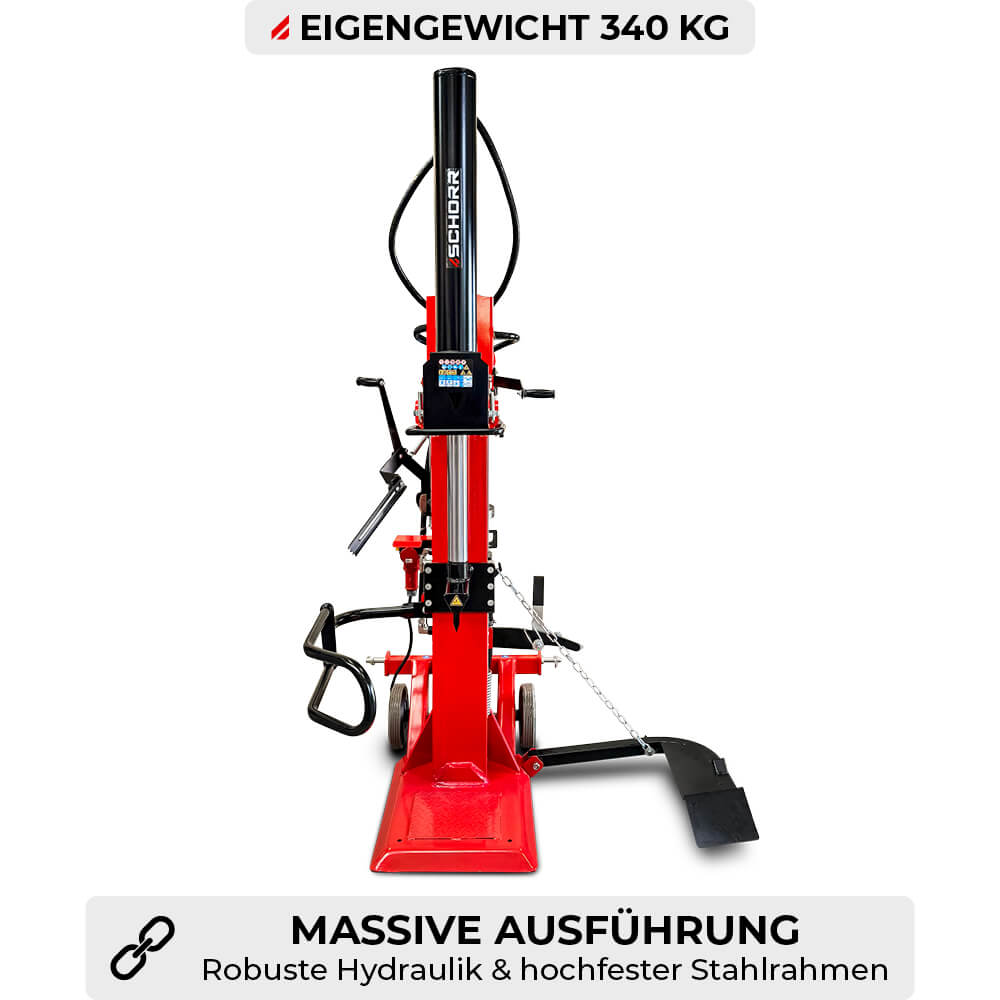 SCHORR Holzspalter 22t HS-22PE PRO Zapfwelle + Elektro 400V Spalter stehend inkl. Stammheber