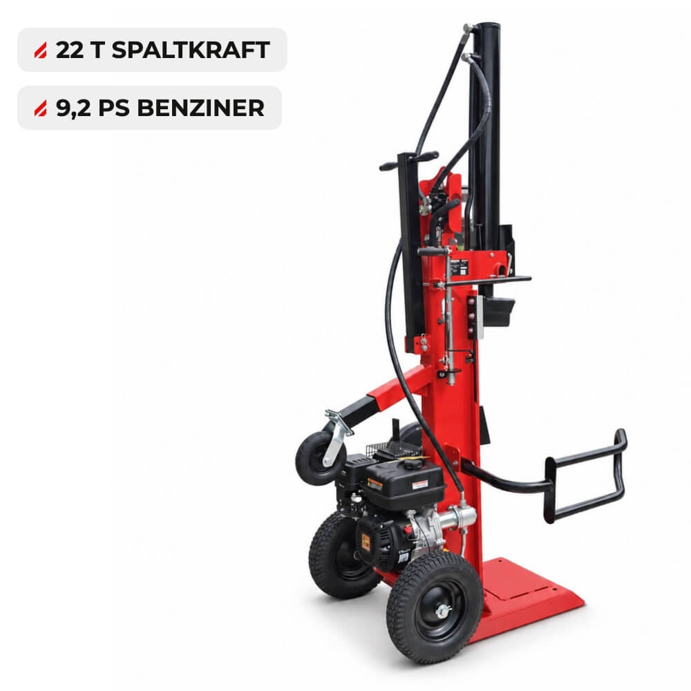 SCHORR Holzspalter Benzin 22t HS-22B PRO Motor Spalter stehend inkl. Stammheber