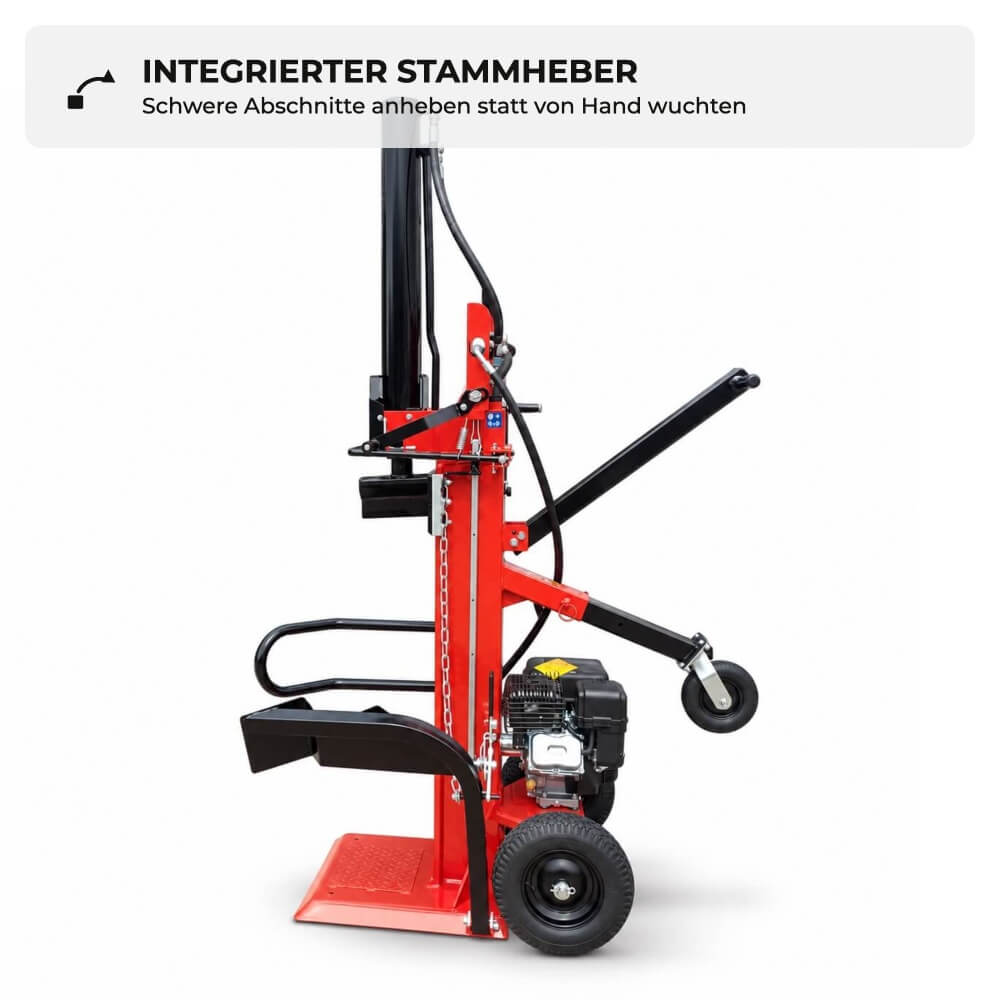 SCHORR Holzspalter Benzin 22t HS-22B PRO Motor Spalter stehend inkl. Stammheber