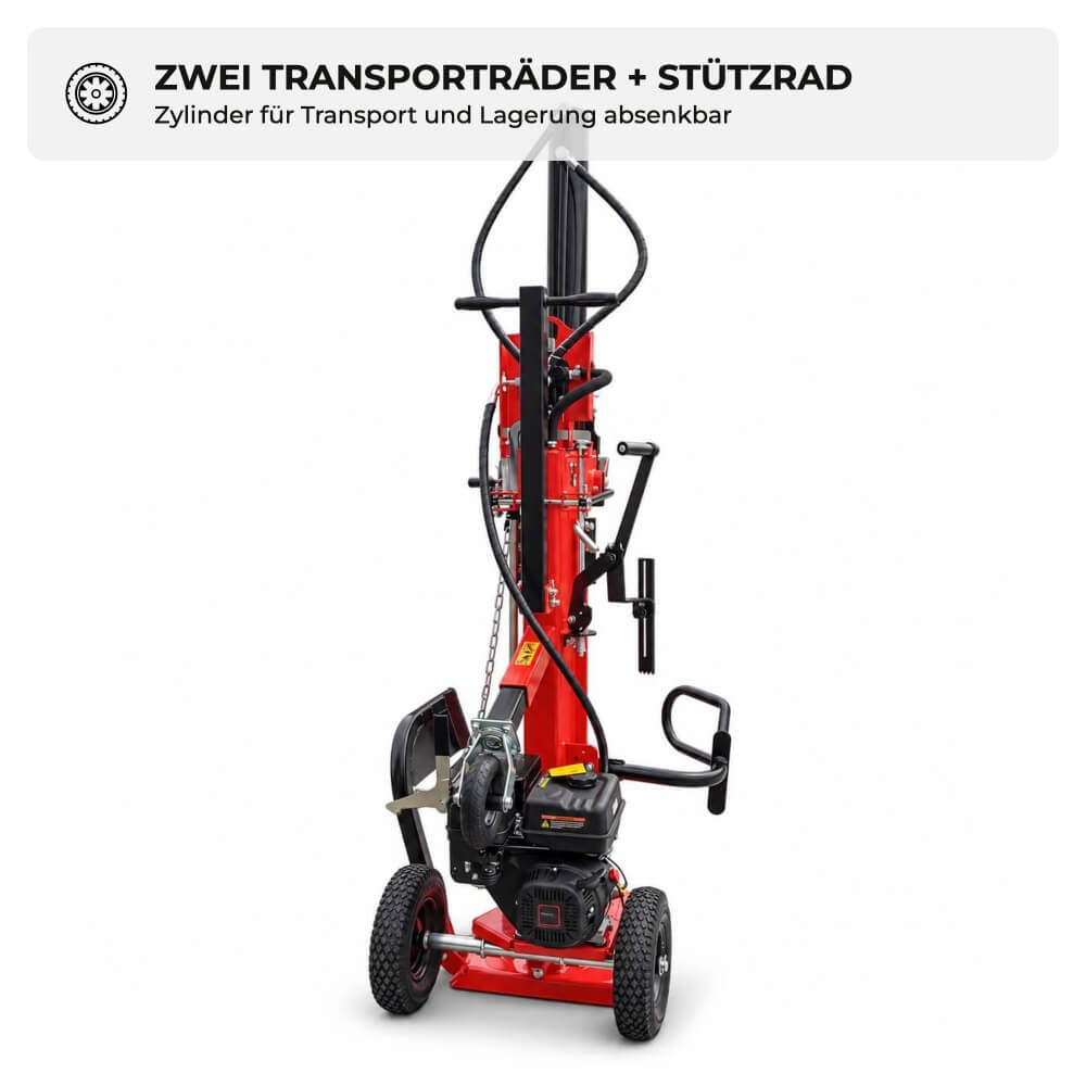 SCHORR Holzspalter Benzin 22t HS-22B PRO Motor Spalter stehend inkl. Stammheber