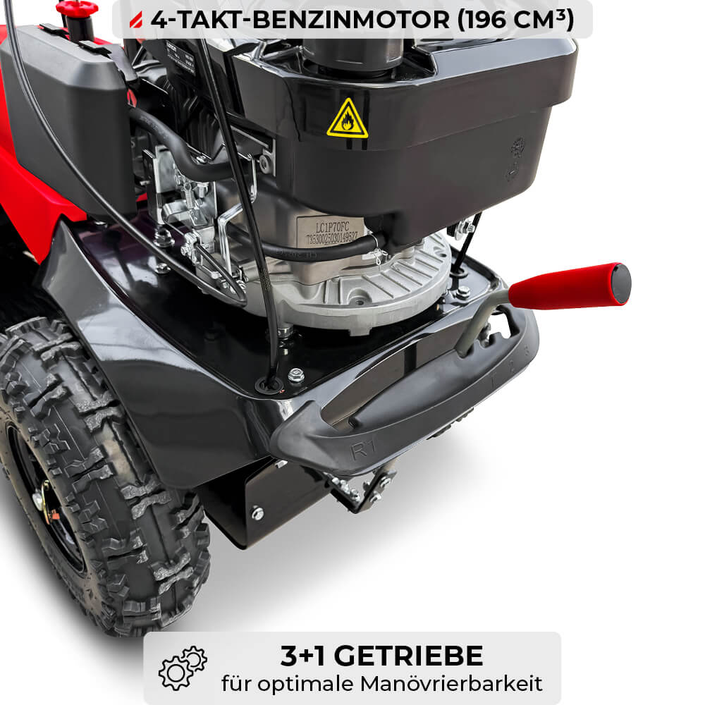 SCHORR Motorbesen inkl. Schneeschild und Auffangbehälter Kehrmaschine Benzin