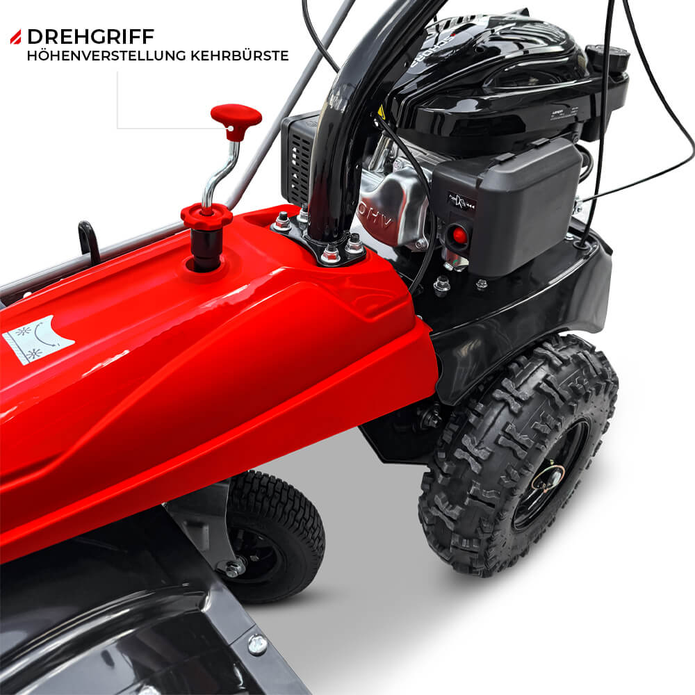 SCHORR Motorbesen inkl. Schneeschild und Auffangbehälter Kehrmaschine Benzin