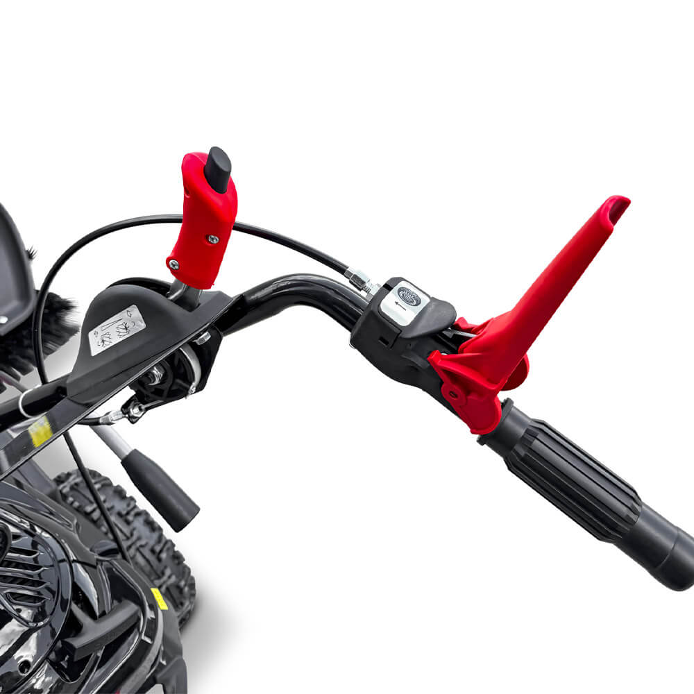 SCHORR Motorbesen inkl. Schneeschild und Auffangbehälter Kehrmaschine Benzin