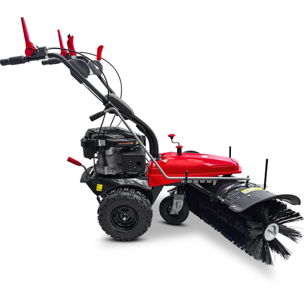 SCHORR Motorbesen inkl. Schneeschild und Auffangbehälter Kehrmaschine Benzin