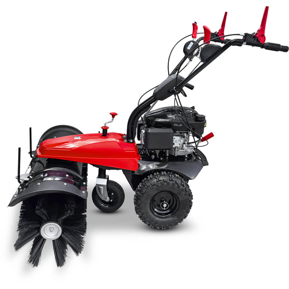 SCHORR Motorbesen inkl. Schneeschild und Auffangbehälter Kehrmaschine Benzin