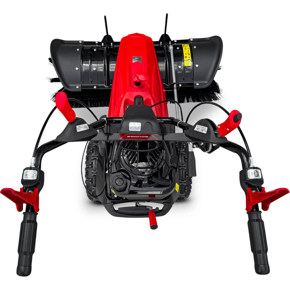 SCHORR Motorbesen inkl. Schneeschild und Auffangbehälter Kehrmaschine Benzin