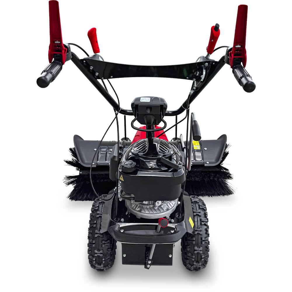 SCHORR Motorbesen inkl. Schneeschild und Auffangbehälter Kehrmaschine Benzin