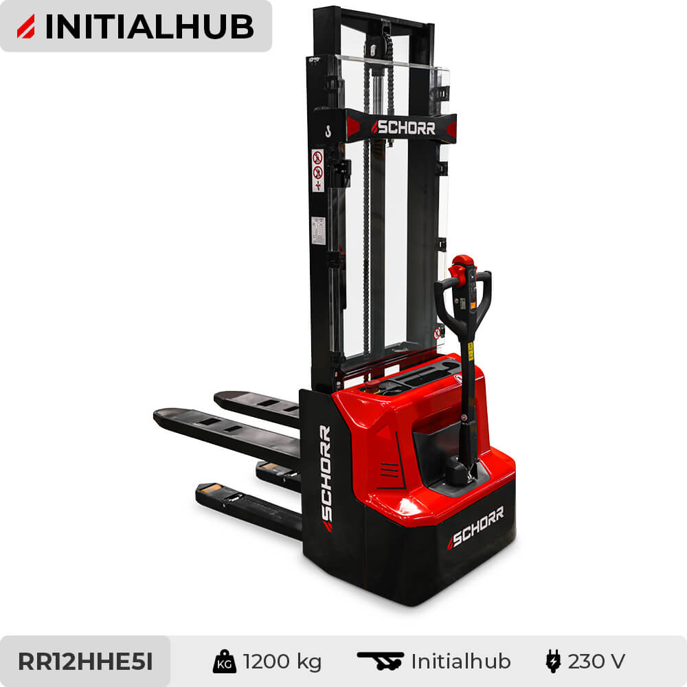 SCHORR Elektro Hochhubwagen PRO+ mit Initialhub 1200KG (2,9m - 4,2m Hubhöhe)