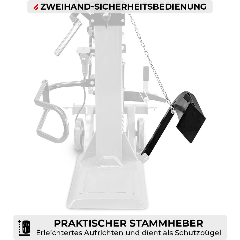 SCHORR Holzspalter 22t HS-22PE PRO Zapfwelle + Elektro 400V Spalter stehend inkl. Stammheber