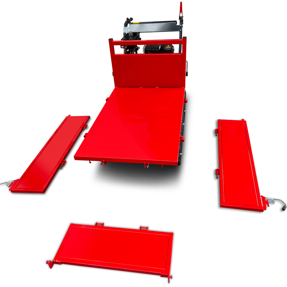 SCHORR Minidumper 1000kg RR1000DHKB PRO Raupendumper Flachmulde Kiste Benzindumper