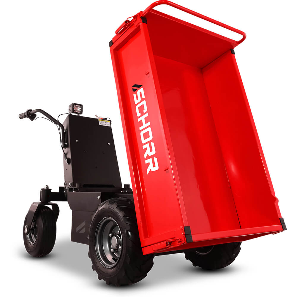 SCHORR Minidumper Elektro RR500DEHRB Kistenaufbau 500kg 48V 1000 Watt Dumper Akku