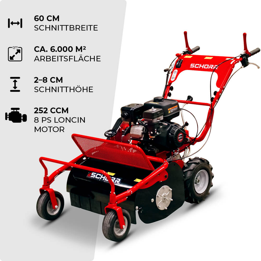 SCHORR Schlegelmulcher RR600HM Hochgrasmäher 8PS 252ccm Mulcher