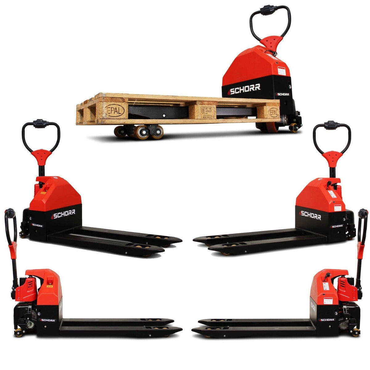 SCHORR Elektro Niederhubwagen RR15NHE3 1500kg mit Stützrädern
